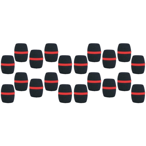 20 Pcs Handheld Stage Microphone Windscreen Foam Mic Cover Karaoke Black