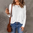 thumbnail image 2 of AherBiu Womens Long Sleeve Tops Winter Knitwear Pullover Tops Crewneck Sweaters Blouse Solid Color, 2 of 7