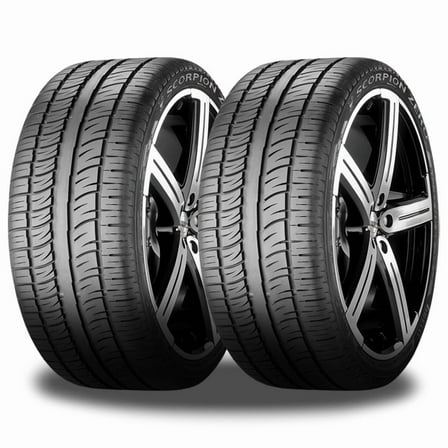 Pair of 2 Pirelli Scorpion Zero Asimmetrico 235/45R19 99V All Season SUV CUV Tires P2658600 / 235/45/19 / 2354519 Fits: 2013-19 Ford Escape Titanium, 2022-23 Jeep Compass Red