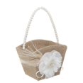 thumbnail image 1 of Cesta de yute de arpillera con mango de perla para niño de flores estilo campo YONGSHENG, 1 of 3