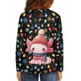 thumbnail image 2 of Garronmavis Christmas Axolotl Girls Long Sleeve T-Shirts Size 11-12 Warm Colorful Lights Long Sleeve Crewneck T-Shirts Tee Tops Comfortable Casual Crewneck Loose Fit Tee Tops, 2 of 7