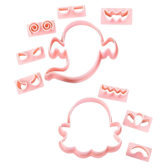 DJN Clearance Sale Biscuit Moulds Halloween L Funny Hollow Expression Cookie Cutter DIY Fondant Baking Tool. Plastic Pink One Size