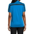 thumbnail image 2 of Mafoose Women's Silk Touch Performance Colorblock Stripe Polo Brilliant Blue/ Black Small, 2 of 5