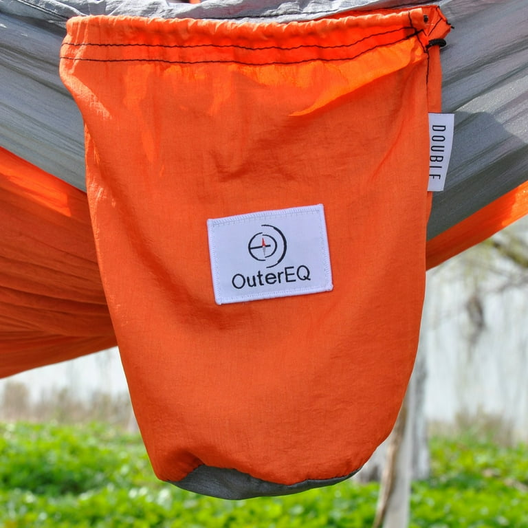OuterEQ Portable Lightweight Nylon Fabric 400lb Double Hammock