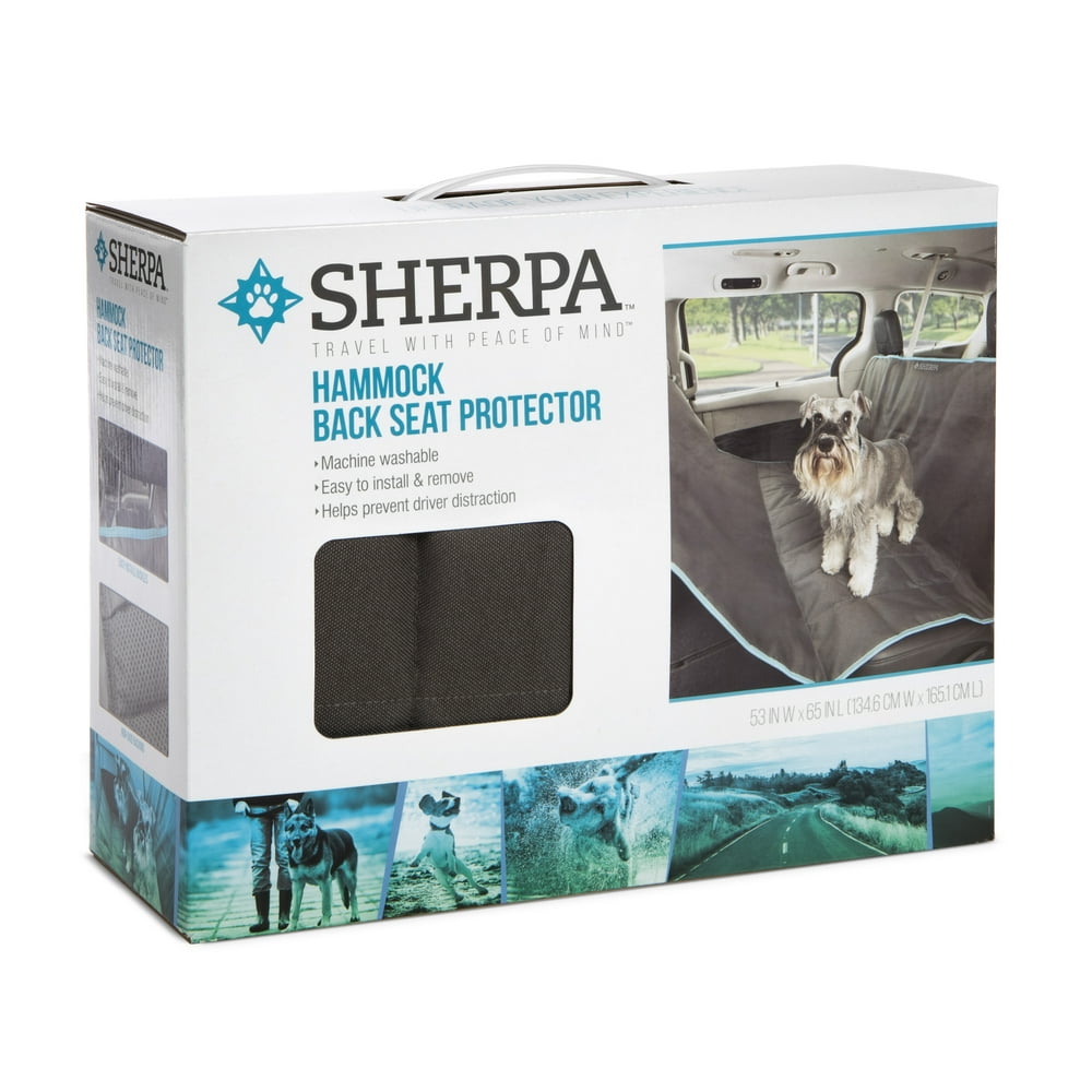 Sherpa Car Back Seat Cover, Hammock Style, Gray