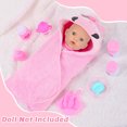thumbnail image 5 of ZITA ELEMENT Baby Doll Accessories for 12-18 Inch Dolls, 13 pcs Changing & Bathtime Set with Owl Swaddle, Bottle, Toy, Bib, Diaper, Pretend Bath & Caring & Feeding Supplies, 5 of 7