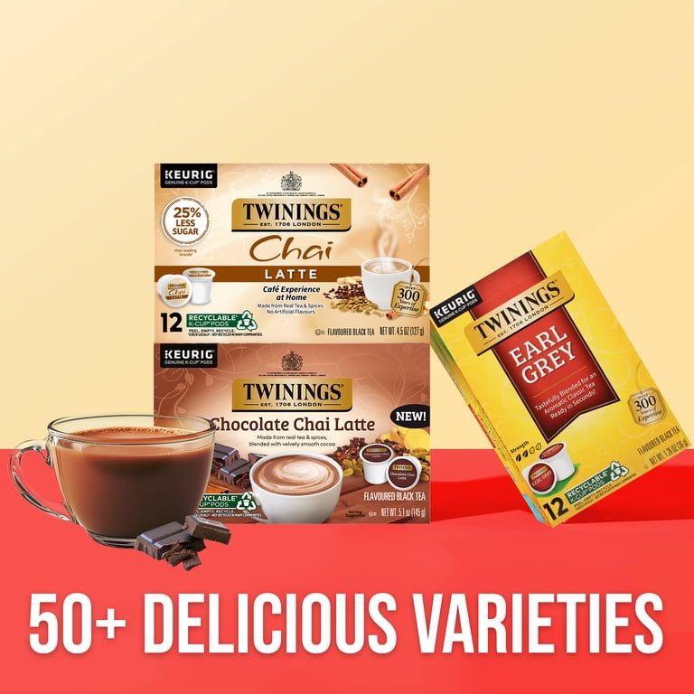 Twinings, Caffeinated Tea Pods, Chocolate Chai Latte, 10 ct