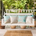 thumbnail image 4 of Waterproof Summer Decorations Outdoor Throw Pillow Covers Linen Starfish Shell Pillow Covers Pack of 4 Square Cushion Case Garden Pillowcase 18x18 Inch for Patio Furniture Couch Tent (Beach), 4 of 6