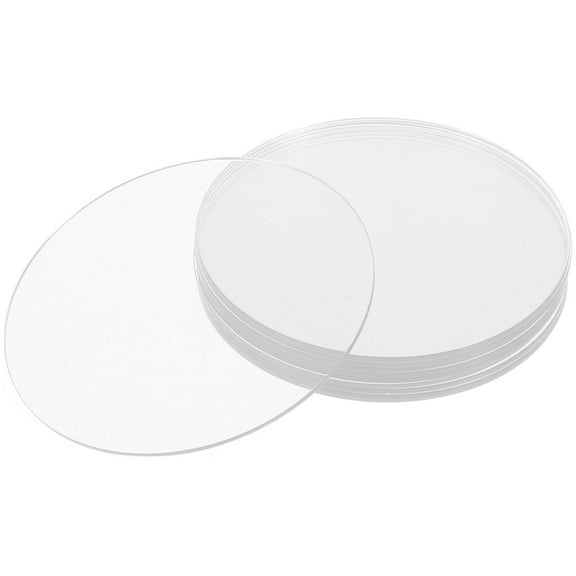 WHAMVOX Clear Acrylic Rounds for Crafts Transparent Plastic Sheets Ideal for DIY Projects Decor 10pcs
