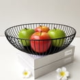 thumbnail image 2 of BToBackyard Basket Fruit Tray Nordic Style Three-layer 28 X 28 X 8 Cm Iron Art Black White Golden For Living Room Household Trays, 2 of 8