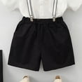 thumbnail image 6 of CAICJ98 Toddler Baby Boy Suit Clothes Gentleman Wedding Outfits Long Sleeve Dress Shirt + Suspender Pants + Bowtie 1-5T Infant Boys Clothes (Light Gray,13-14 Years), 6 of 6