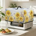 thumbnail image 4 of FOR U DESIGNS Butterfly Lavender Sunflower Print Microwave Oven Cover Dust-Proof Microwave Oven Grill Covers Protector with Top Handle, Foldable Small Appliance Covers in Home and Office-S, 4 of 8