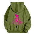 thumbnail image 7 of Fiaer,Women Cancer Sweatshirts Breast Cancer Hoodies Pink Ribbon with Butterfly Graphic Plus Size Tops Cancer Awareness Support Green L, 7 of 7