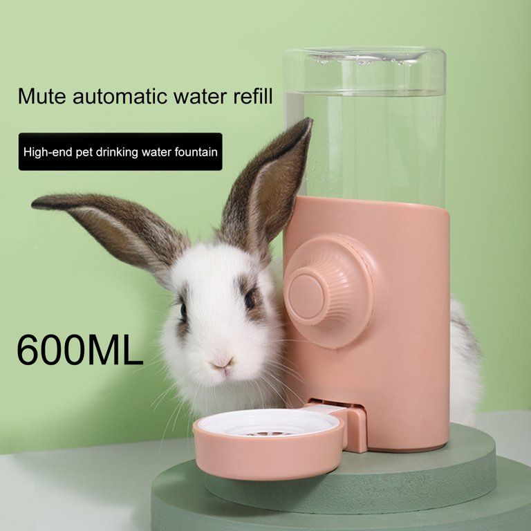 AURORA TRADE 21oz Rabbit Water Feeder, Pet Cage Suspended Water Dispenser,  Hanging Automatic Small Animal Water Bottle Bowl for Bunny Chinchilla ...