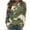 A Army Green, variant on Womens Camouflage printed Sweatshirt Long Sleeve Casual Crewneck Pullover Hoodless Sweatshirts