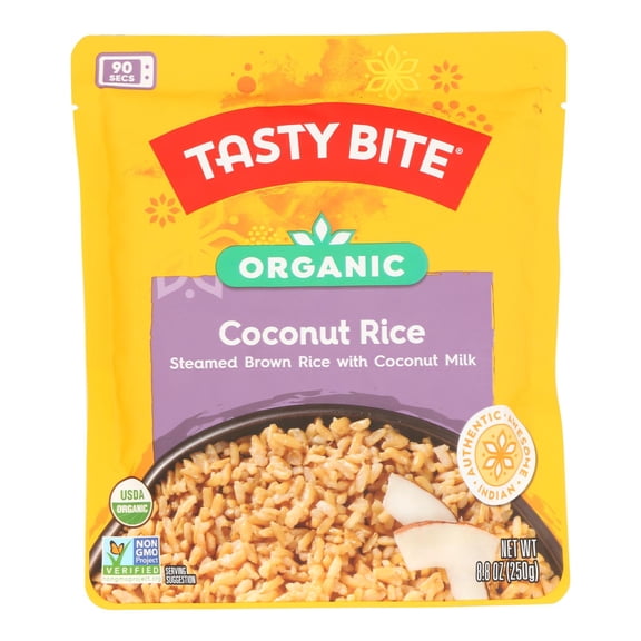 TASTY BITE - Flavorful Organic Brown Rice with Coconut - 8.8 Oz Case of