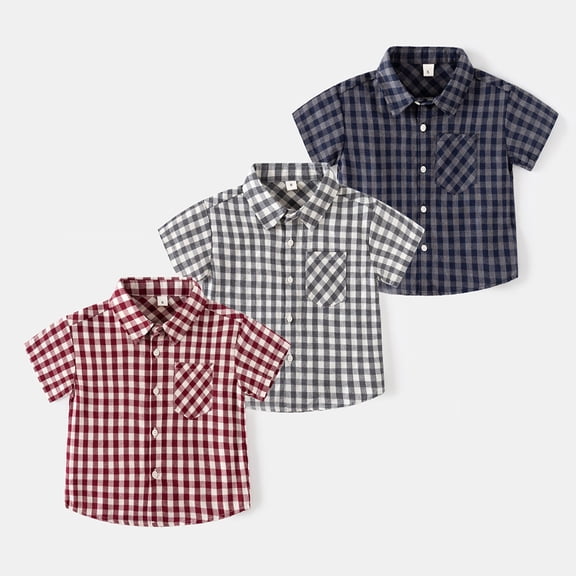 Miaoju Boys Polo Shirts Size 8 Button Closure Cartoon Print Short Sleeve Pocket Shirts Funny Preppy Tops Toddler Boy Clothes
