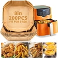 thumbnail image 1 of HLONK Disposable Non-Stick Square Parchment Paper Air Fryer Liners  200 Pieces, 1 of 6