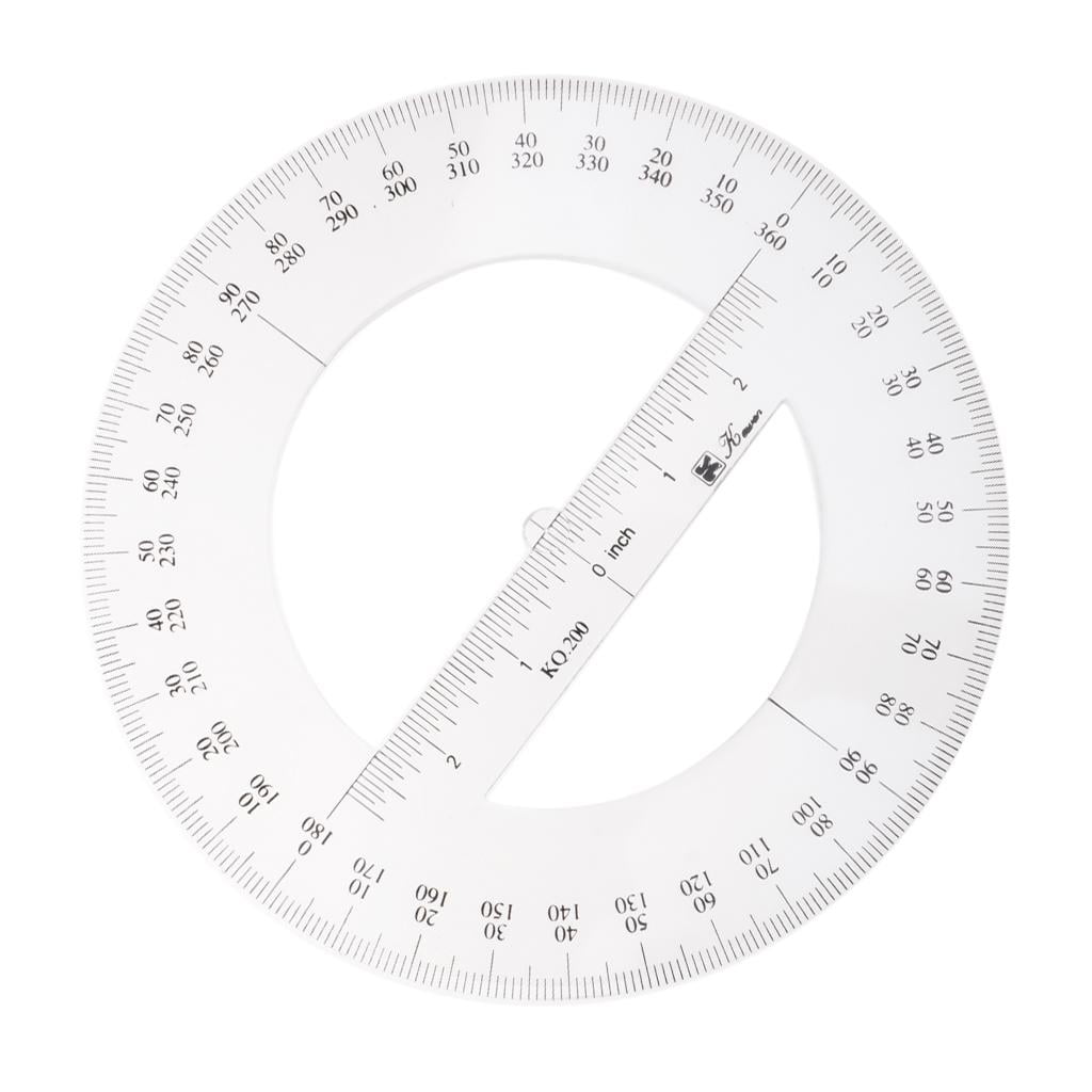 GUOOL 2-3 of Degree Protractor Angle Measurement Drawing Ruler School Stationery 3 Pcs