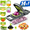Gray, variant on 14-Piece Vegetable Chopper & Mandoline Slicer, Food Veggie Chopper with Container, Kitchen Gadget with Sharp Stainless Steel Blades for Slicing Dicing Shredding and Meal Prep