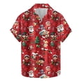 thumbnail image 2 of Elvqul Mens Button up Shirts Cute Graphic Short Sleeve Christmas Shirts for Men Dressy, 2 of 5