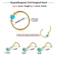 thumbnail image 2 of 4PCS 18g Opal Nose Rings for Women Nose Hoops 8mm/10mm 316L Surgical Steel Nose Rings Piercing Jewelry Can Be Used as a Nose Ring, Septum Ring, and Cartilage Earring, 2 of 6