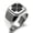 Silver, variant on Stainless Steel Four Leaf Clover Heart Engraved Square Flat Top Biker Style Polished Ring