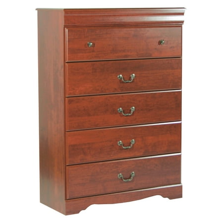 Louis Philippe 5 Drawer Chest - Cherry
