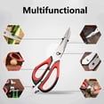 thumbnail image 5 of TOP-MAX Multifunction Kitchen Scissor with Magnetic Holder Stainless Steel Household Scissors for Cutting (Grey With Black), 5 of 8