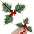 thumbnail image 3 of Cerises Rouges Branches 10pcs Baies de Noël Fleur Artificielle pour Arrangement de Couronne 10 Pièces Décorations de Fête, 3 of 16