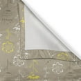 thumbnail image 5 of Ambesonne Cocoa Grommet Curtain, Flowers Butterfly, 50" x 96", Cocoa Black and White, 5 of 6