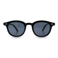 thumbnail image 4 of Micro Snug Round Hipster Horn Rim Nostalgic Retro Plastic Sunglasses All Black, 4 of 7