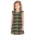thumbnail image 1 of Balery Largemouth Bass Fish Camisón de princesa para niñas, pijama de algodón con mangas abullonadas, suave y bonito.-X-Large, 1 of 6