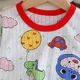 thumbnail image 5 of Odeerbi 1-6 Years Toddler Boys Girls Summer Cotton Pajamas Long Sleeve Tops Pants Set Soft Loungewear Cute Print Sleepwear Casual Two-piece Pajama Sets Toddler Boys Girls Clothes, 5 of 5