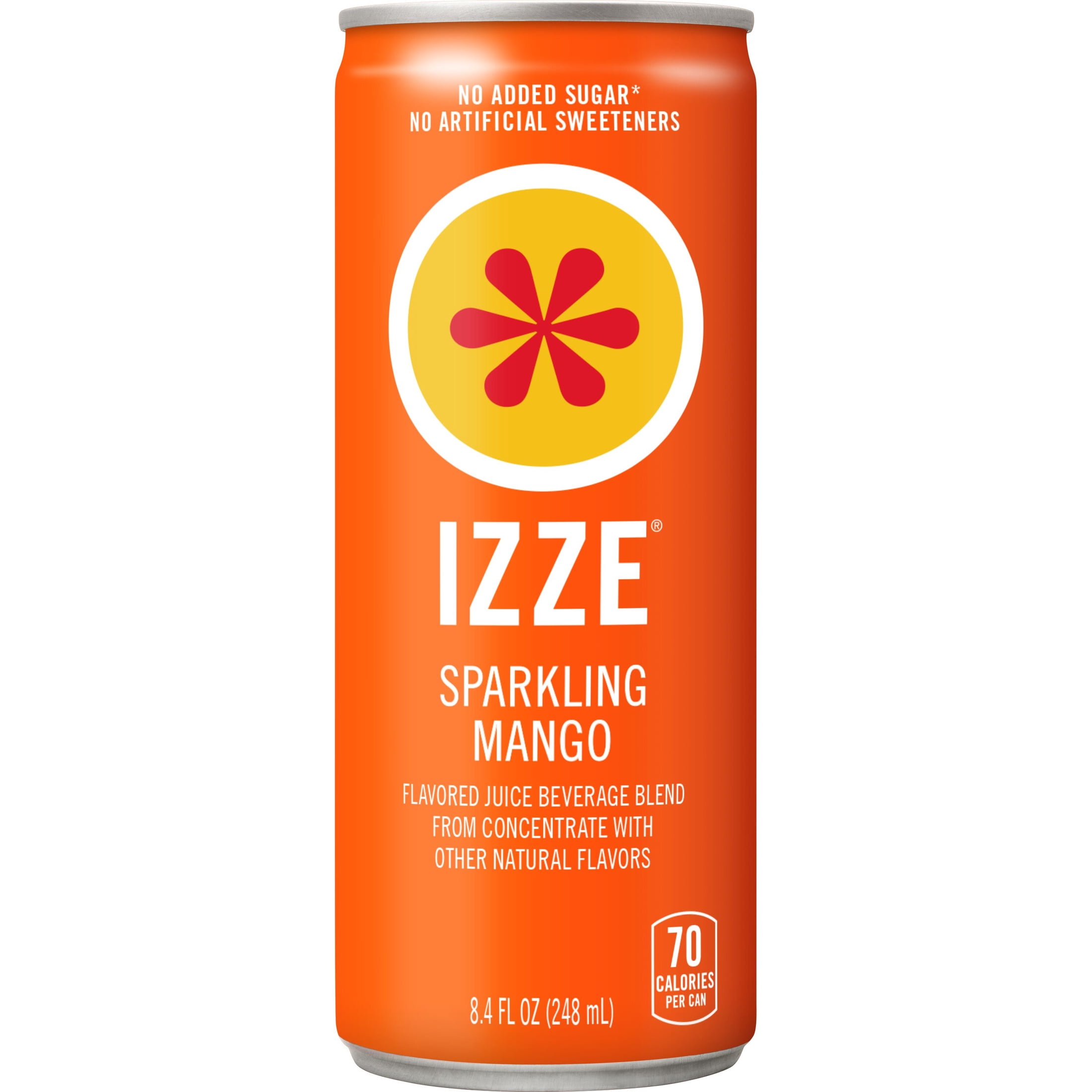 (9 pack) IZZE Sparkling Mango Juice Beverage, 8.4 Fl Oz Can