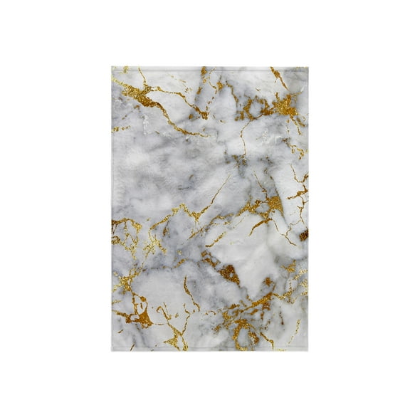 3dRose, Image of Luxury and Trendy Gold Metal Glitter Veins Gray Marble, 15x22 Hand Towel