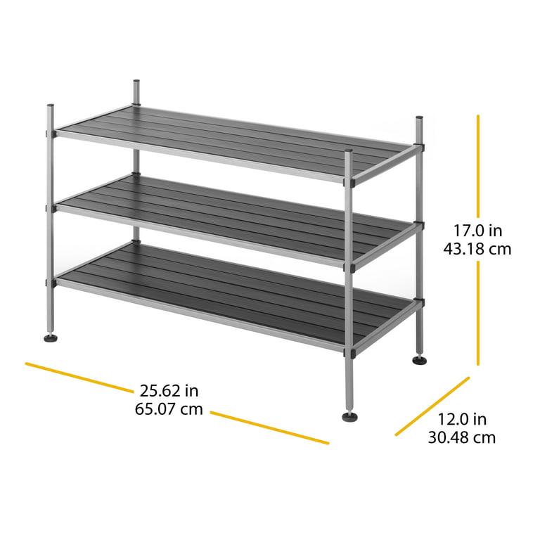 3-Tier Stainless Steel Shoe Rack Organizer for home storage
