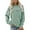 Green, variant on UJNDER Women's Graphic Print Crewneck Sweatshirt Long Sleeve Pullover Casual Style Blue L