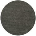 thumbnail image 5 of SAFAVIEH Lavena Solid Plush Shag Area Rug, Dark Grey, 6'7" x 6'7" Round, 5 of 7