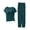 Green, variant on Built-in Bra Pajama Set - Petite Length Tunic Top & Wide Leg Sleep Pants (Black/Grey/Pink, M-XXXXL) | Hontri | Women's Petite Pajama Set Petite Length Tunic Top Wide Leg (Black | M)