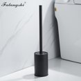 thumbnail image 3 of Stainless Steel Toilet Brush Holder Black Color Clean Tool Durable Vertical Toilet Brush Bathroom Cleaning Wall Mounted WB8702 Black Wall Mounted, 3 of 6