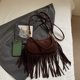 thumbnail image 4 of Bolso Bandolera Elegante para Mujer Retro Ante Sintético Con Borla Axila (café), 4 of 9