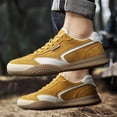 thumbnail image 6 of Men's Vintage Sneakers Upper & Soft Rubber Sole Low-Top Lace-Up Round-Toe Casual Shoes - Daily Wear, Vacation - Classic Retro Style All-Season All-Terrain Traction Cushioned Comfortable for Work,, 6 of 9