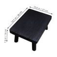 thumbnail image 2 of VERDANVERSE Tea Room Floor Stool Black Wood Step Stool Rectangular Design 1Set, 2 of 8