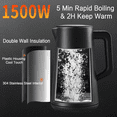 thumbnail image 6 of 1.5L Electric Tea Kettle, Temp Control Display, Keep Warm, Auto Shut-Off, Black, 6 of 7
