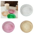 thumbnail image 2 of Clear Glass Plates Pillar Candleholder Round Dish for Snacks Jewelry Bathroom Table Centerpieces Decors, 2 of 8
