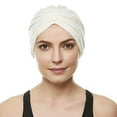 thumbnail image 2 of Beemo Soft Terry Cloth Turban Head Cover Hats for Adult Female, White, 2 of 5