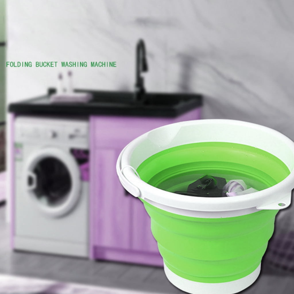 Mini Foldable Washer Portable Washer Foldable Washing Machine for Baby Clothes Underwear Sock for Travel Apartments
