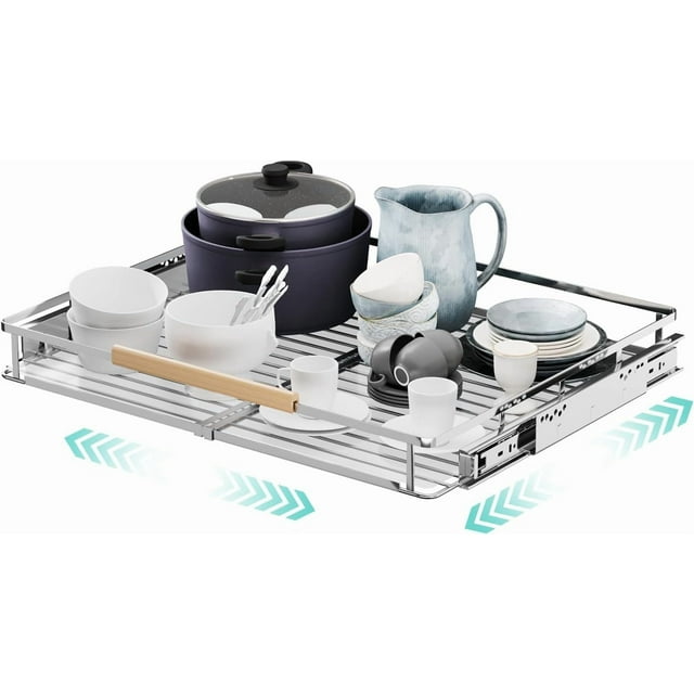 Expandable Pull Out Cabinet Organizer Slide Out Drawers for Kitchen Cabinets .~.&#;W x .&#;&#;D Pull Out Drawers for Kitchen Cabinets