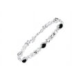 thumbnail image 6 of RYLOS Matching Jewelry Love Knot Set: Sterling Silver Tennis Bracelet, Ring & Necklace Gemstone w/ Diamonds Adjustable 7"-8" Wrist & 18" Chain Cabochon Onyx October Birthstone; Size 10, 6 of 9